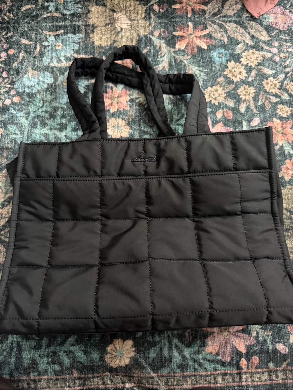 Black Quilted Tote